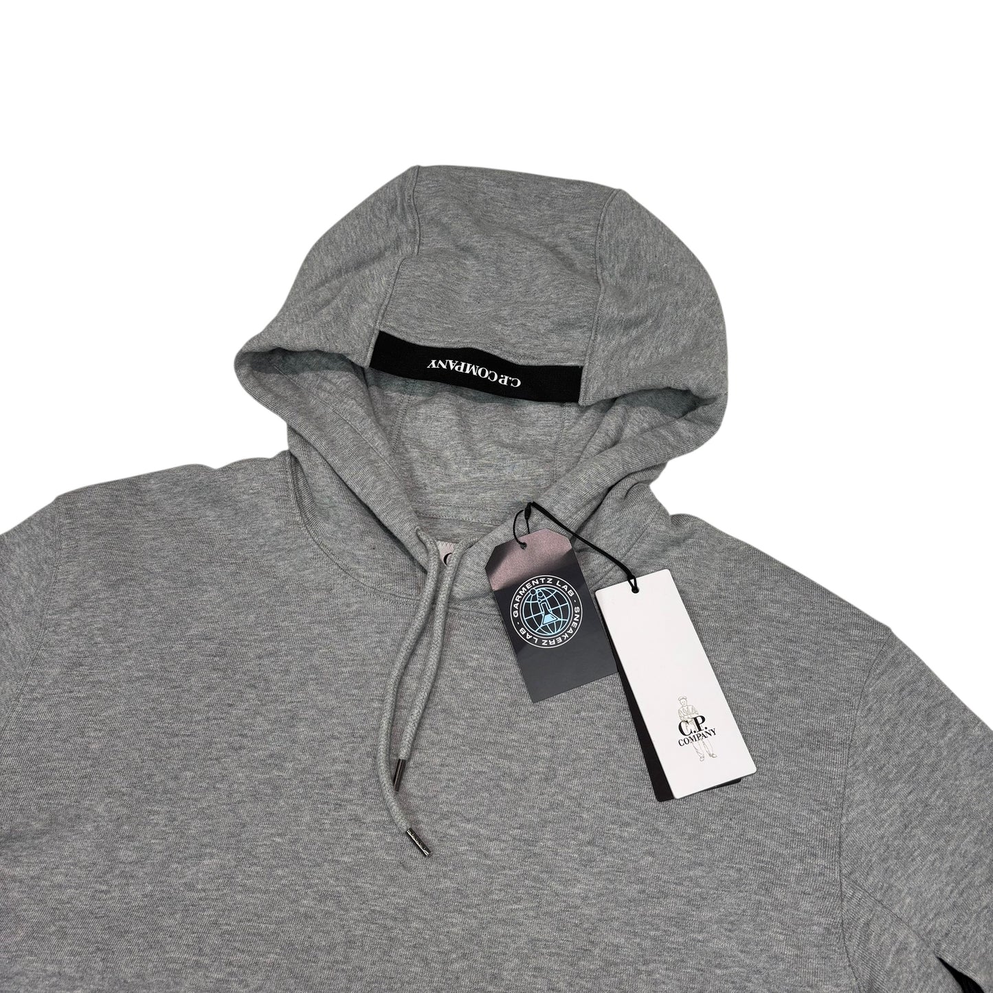 CP Company Grey Single Goggle Diagonal Fleece Hoodie