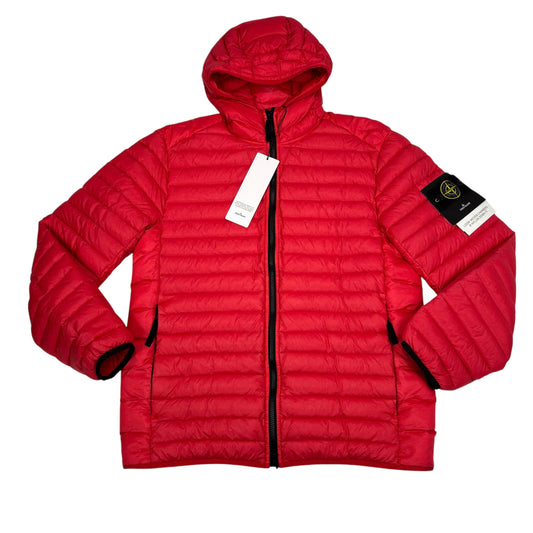 Stone Island Red Loom Woven Chambers R-Nylon Down-TC Jacket
