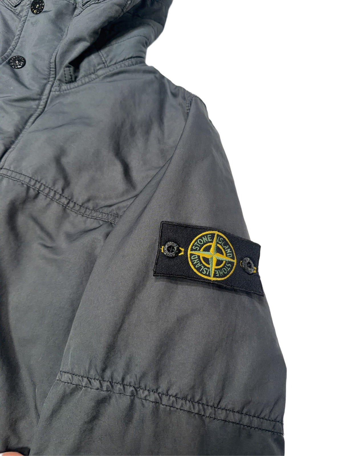 Stone Island Hooded Utility Jacket With Dutch Rope Liner – Grey