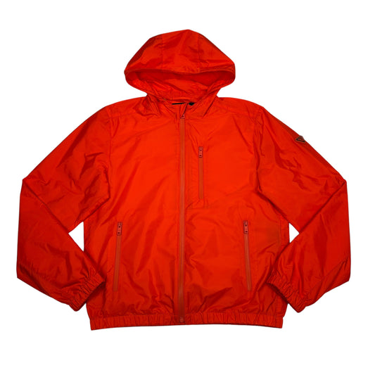 Prada Orange Classic Metal Patch Lightweight Jacket
