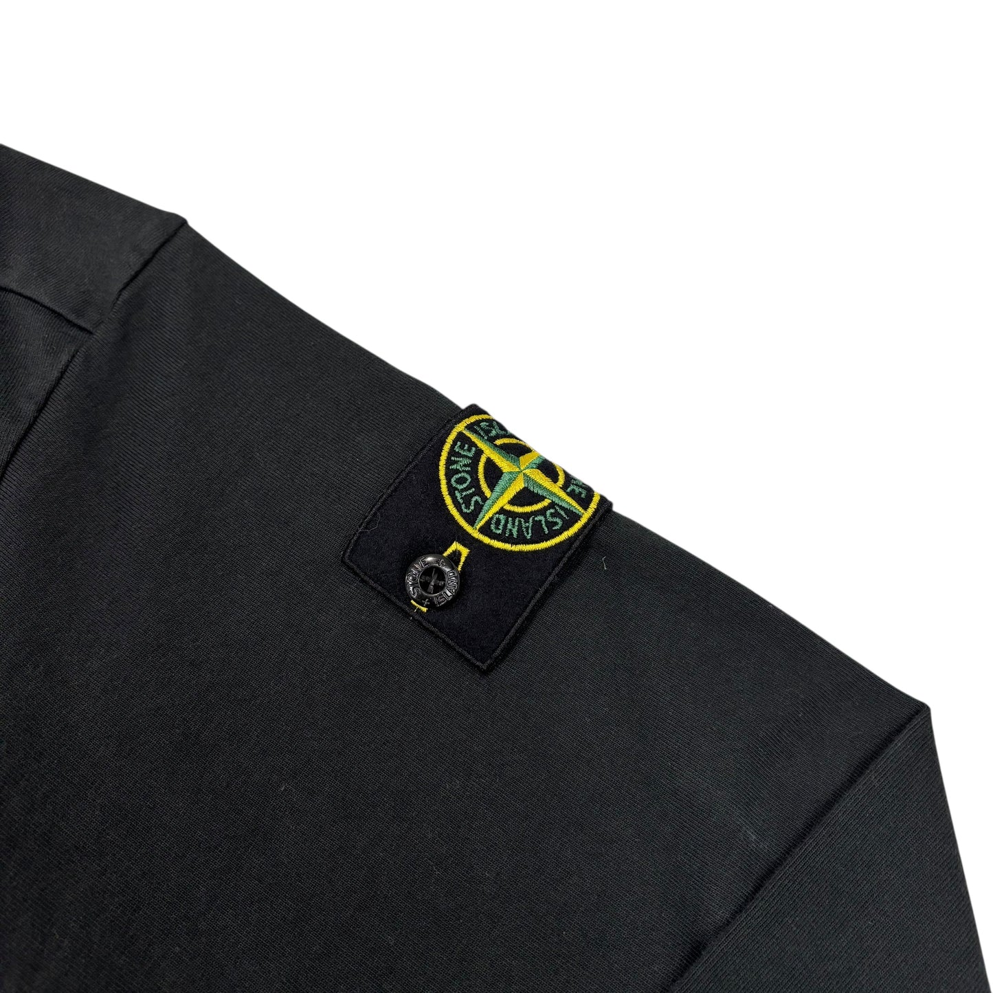 Stone Island Black Compass-Patch Crewneck Jumper