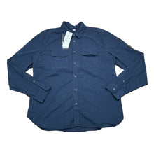 Load image into Gallery viewer, CP Company Navy Blue Gabardine Classic-Goggle Button Up Overshirt
