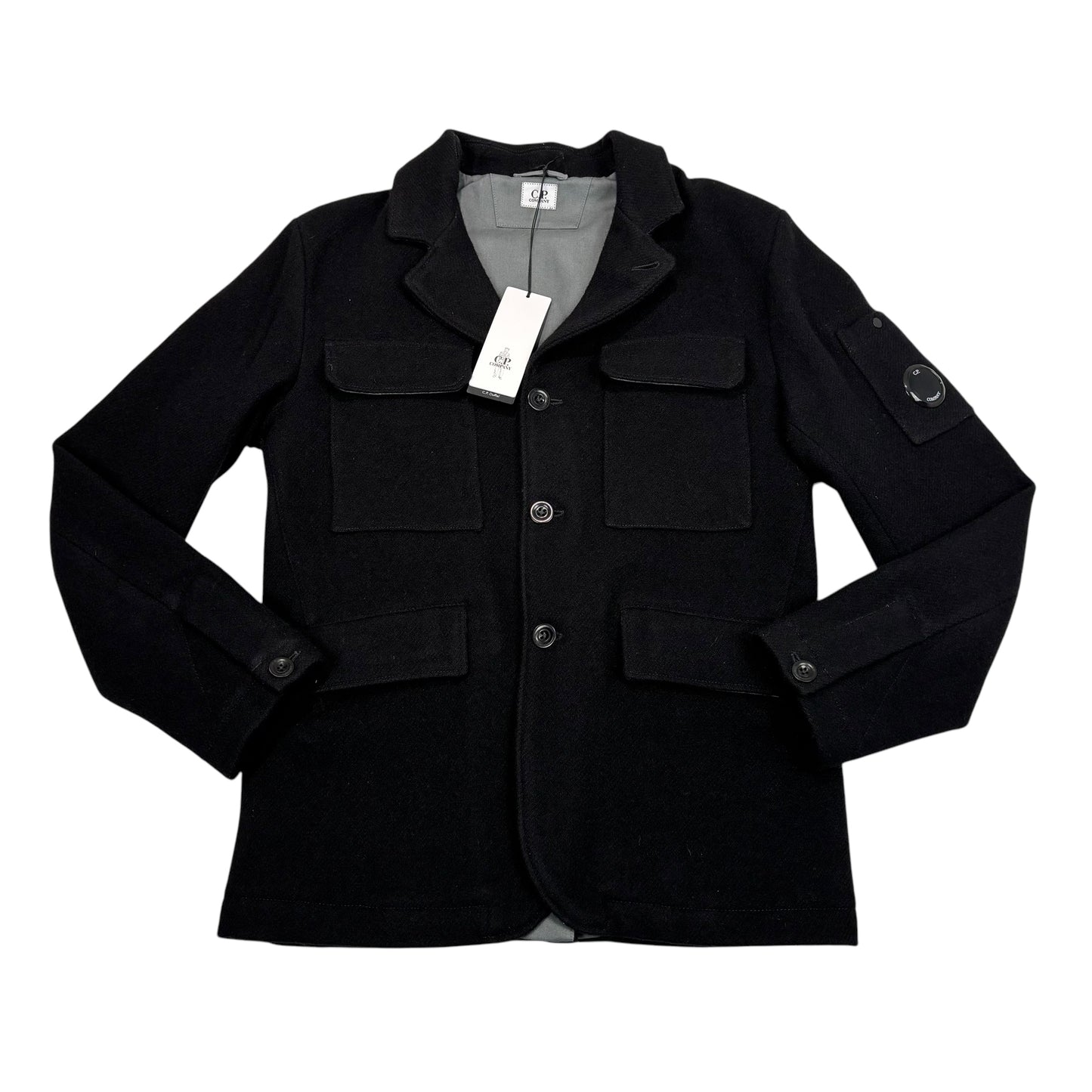 CP Company Black c.p. Duffle Button Up Single Goggle Jacket