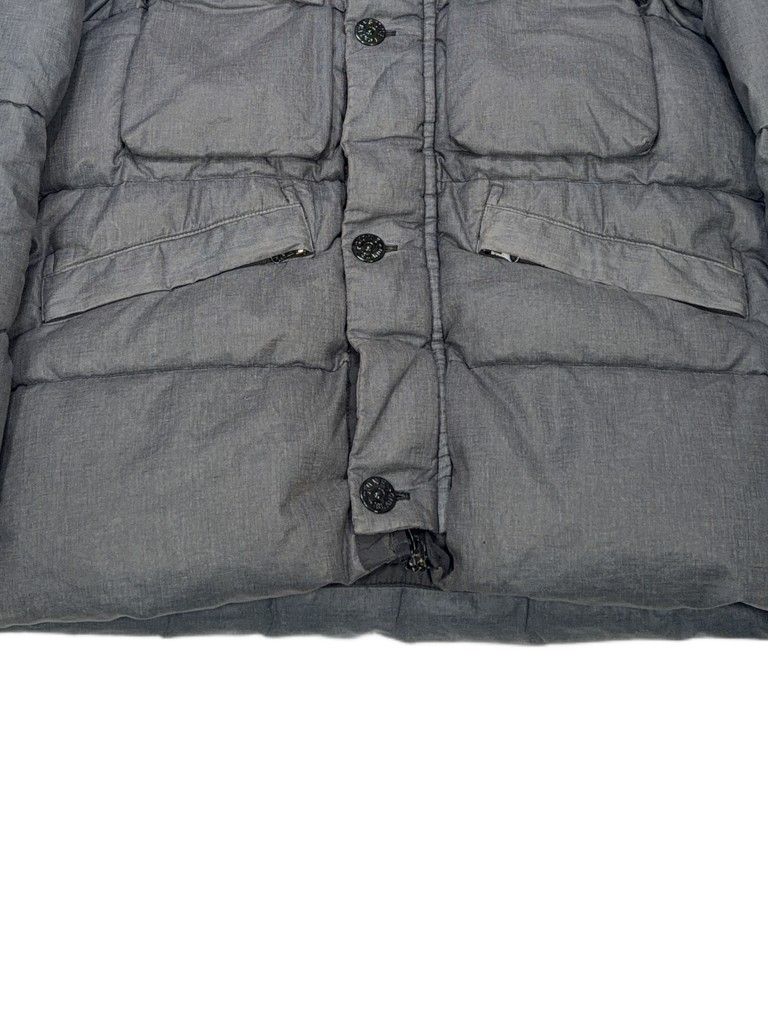 Stone Island Lino Resinato Down-TC Hooded Parka – Grey