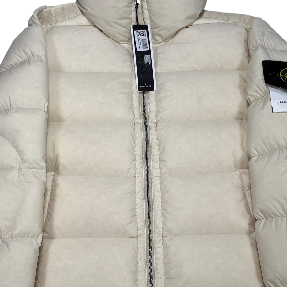 Stone Island Beige Seamless Tunnel Nylon Down -TC – THE GARMENTZ LAB Stone Island Beige Seamless Tunnel Nylon Down -TC – THE GARMENTZ LAB