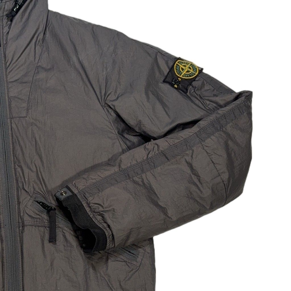 Stone Island Mesh Badge Goose Down Grey Coat