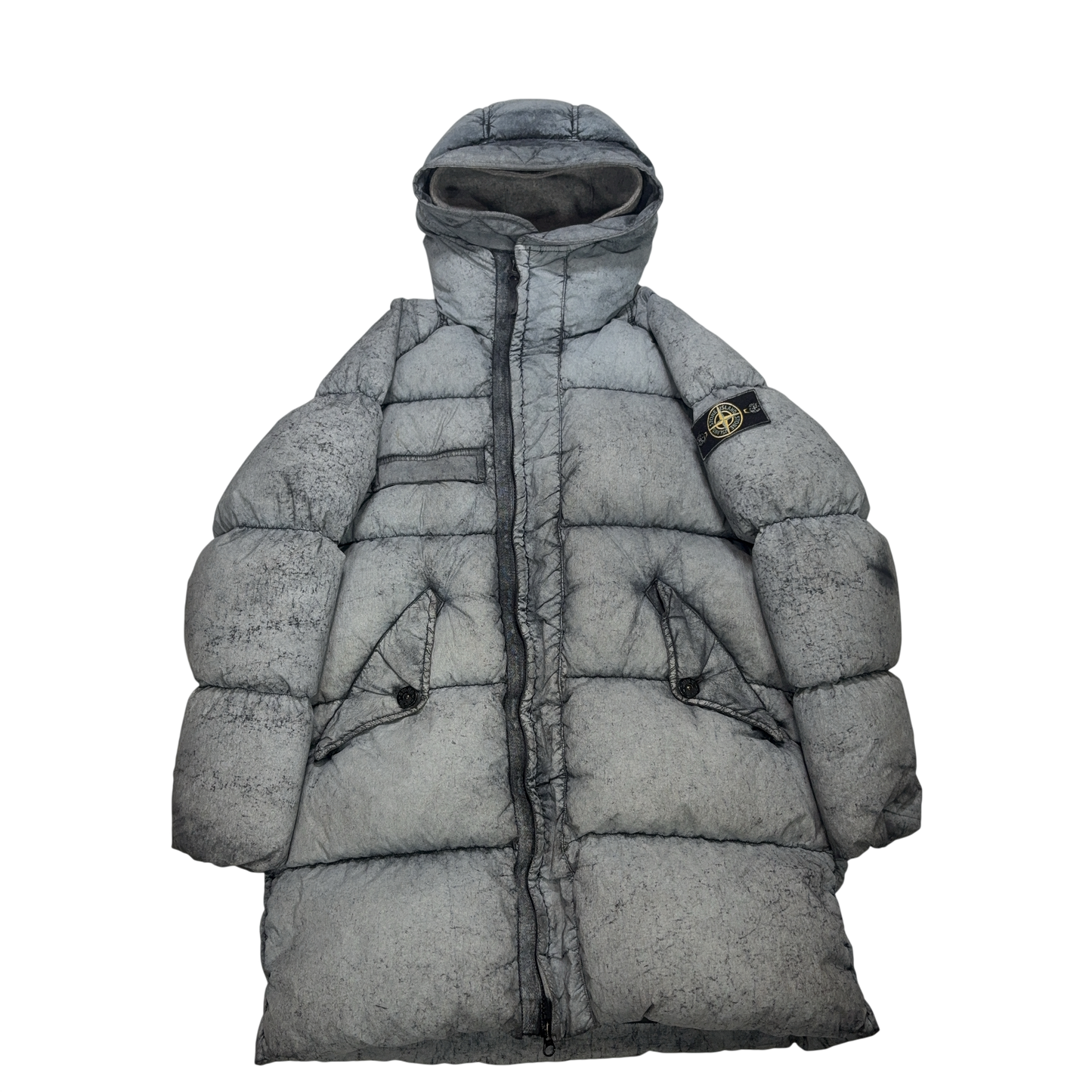 Stone Island Tela Nylon Down With Dust Colour Frost Finish Grey Coats