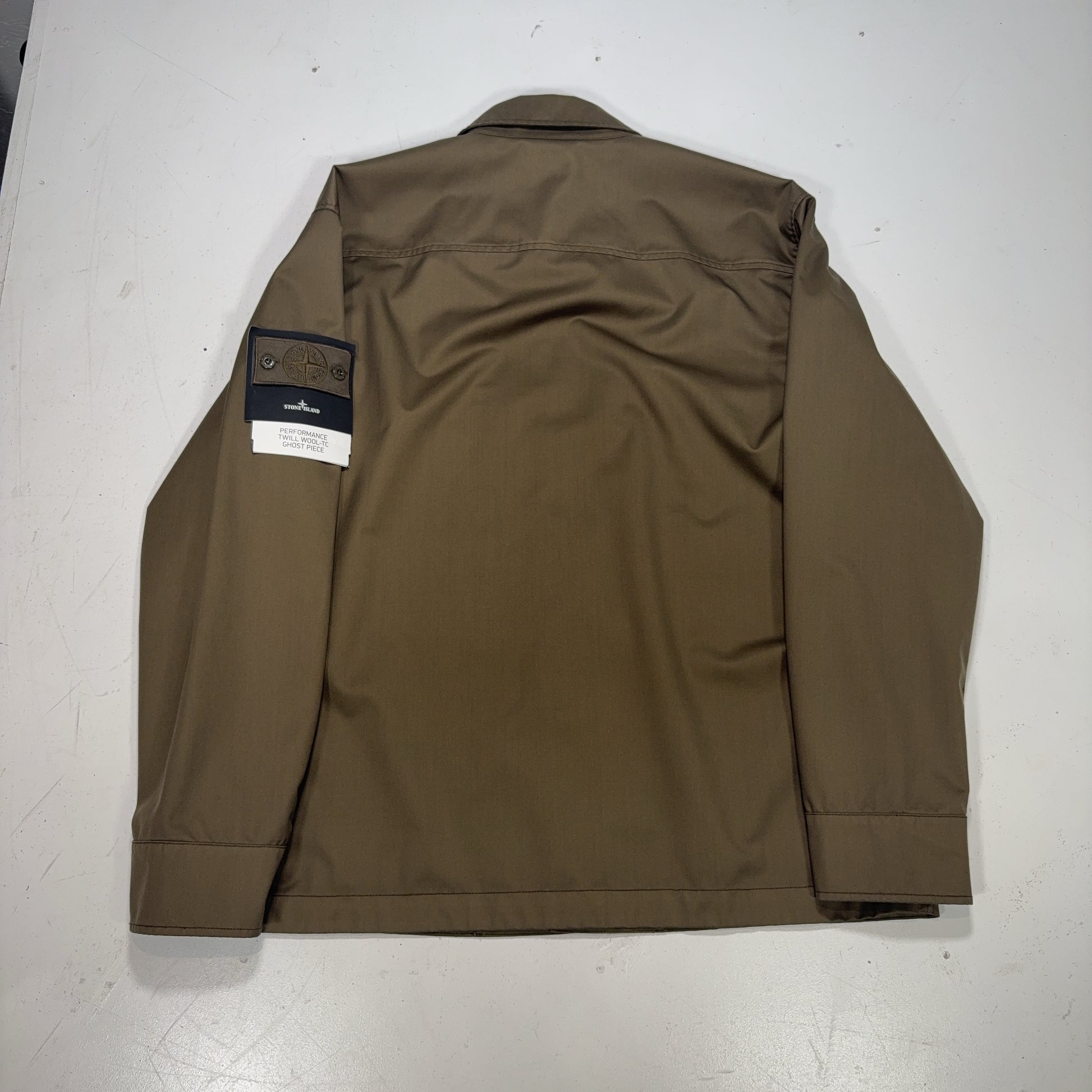 Stone Island Performance Twill Wool - TC Ghost Piece Brown Jacket