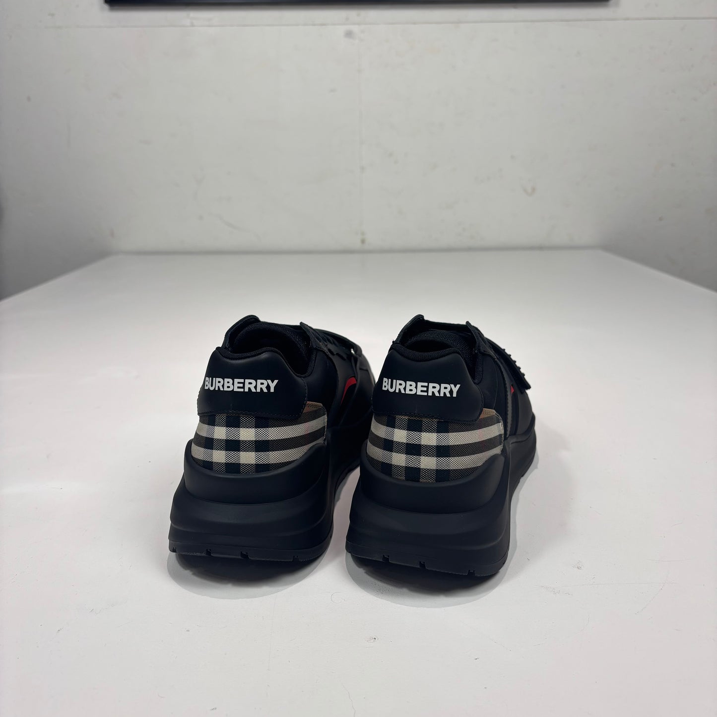 Burberry Black Ramsey Check Men’s Trainers