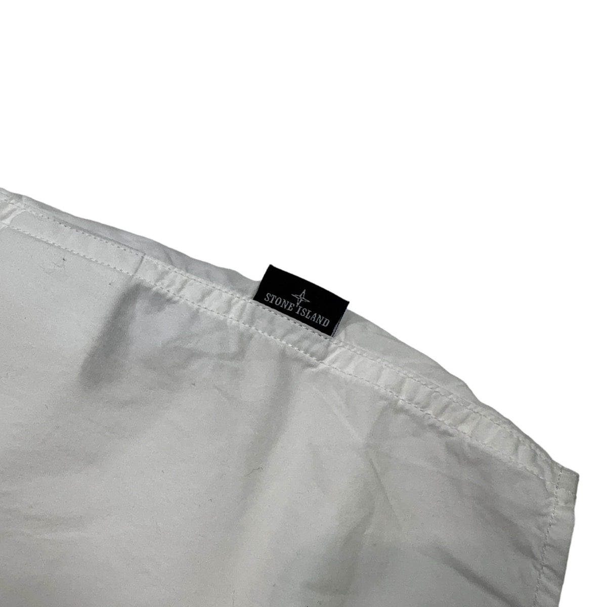 Stone Island Embroided Button-Up Overshirt – White