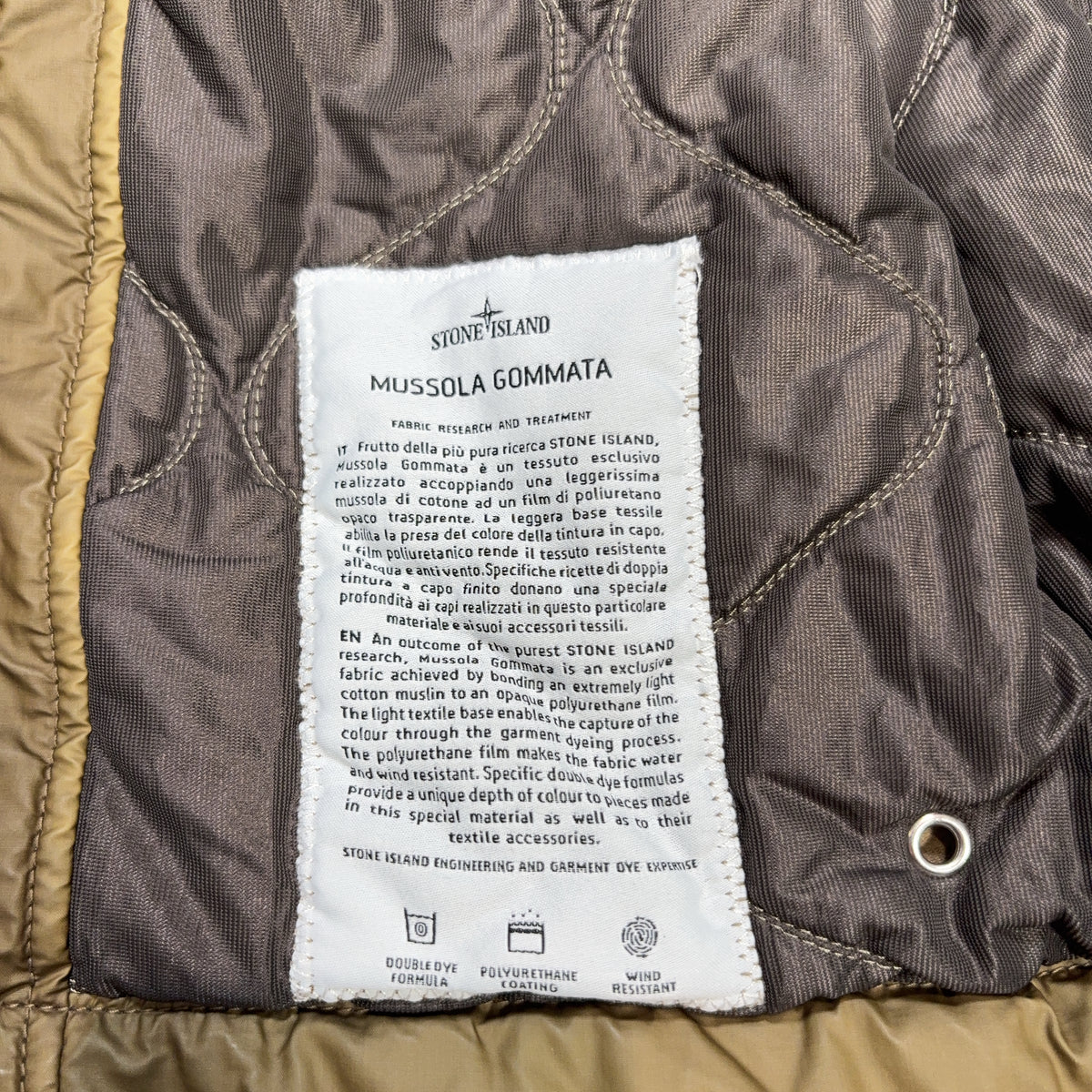 Stone Island Mussola Gommato Brown Jacket