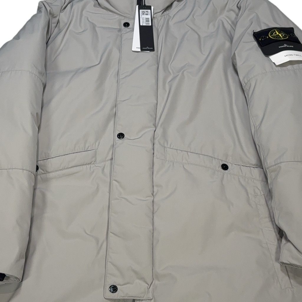 Stone Island Micro Twill Grey Coat