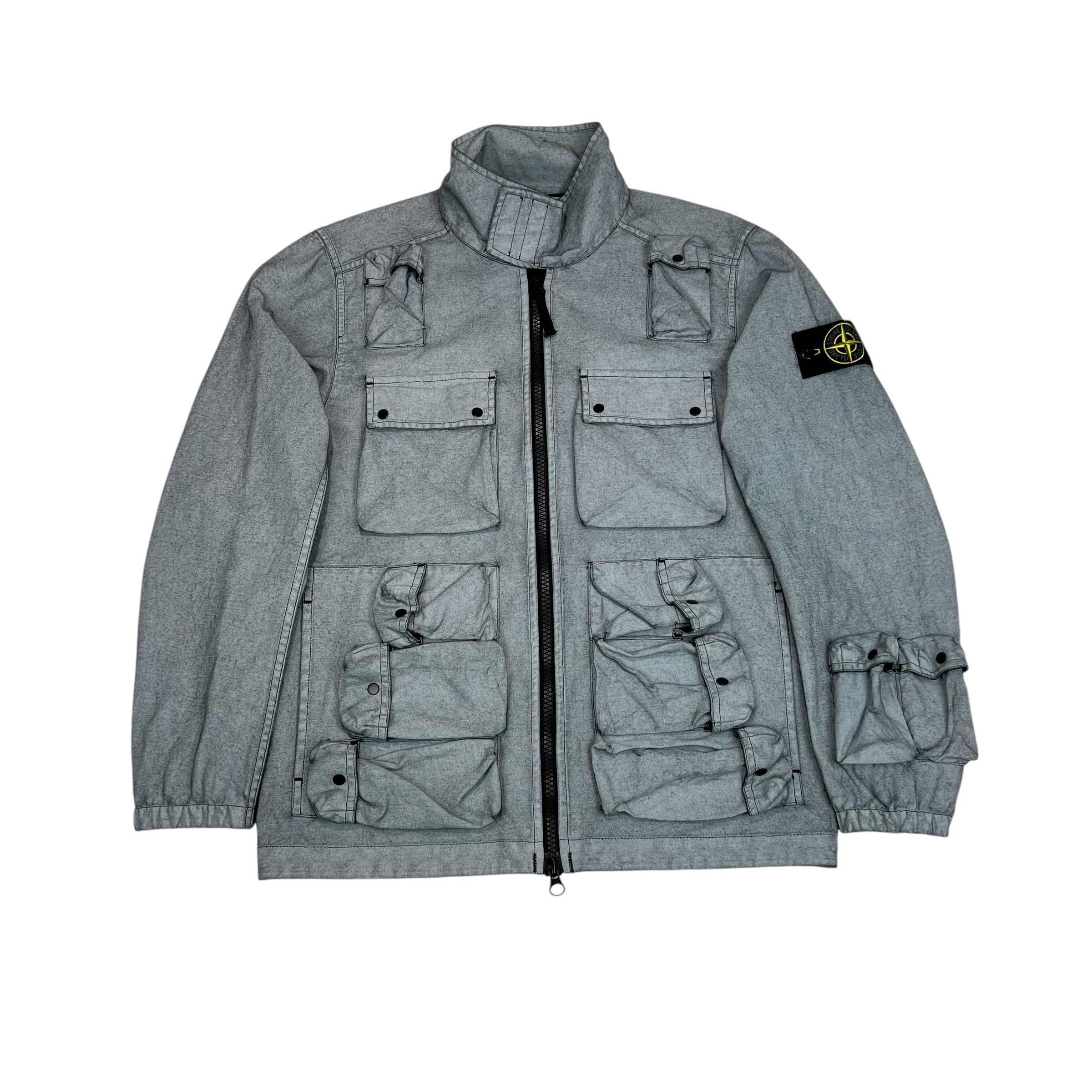 Stone Island Blue Canvas Placcato Pocket Jacket – THE GARMENTZ LAB