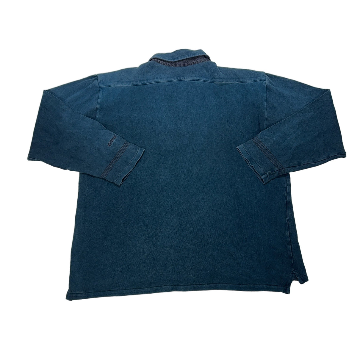 Stone Island Spell Out Long-Sleeve Polo Jumper – Blue