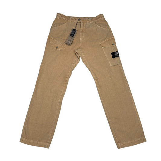 Stoke Island Cream Special Process Closed Loop Project Cargo Trousers