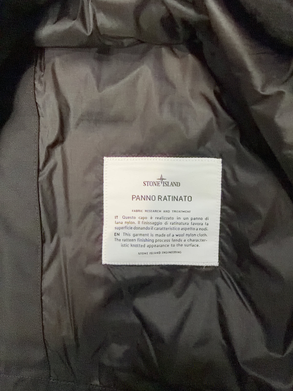 Stone Island Panno Ratinato Hooded Jacket – Black