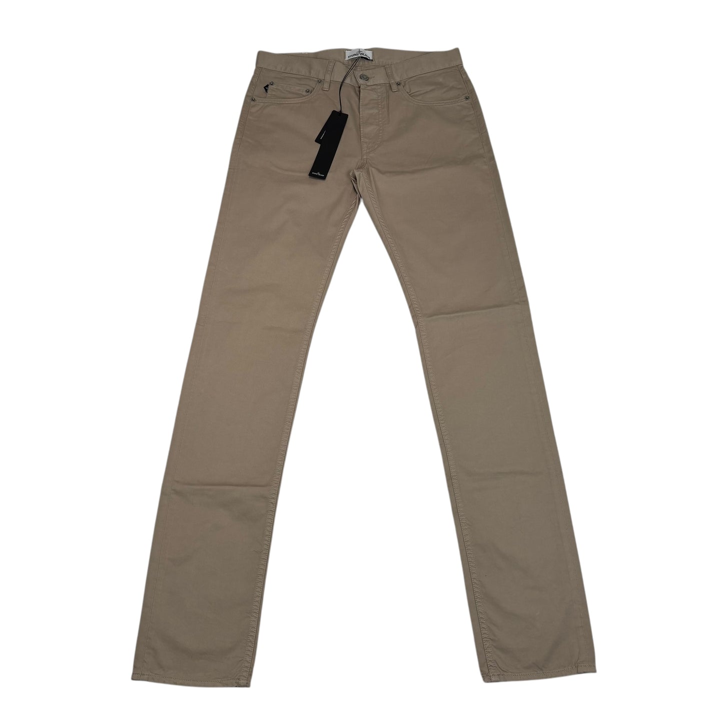 Stone Island Beige Brushed Cotton Type RE-T Compass Patch Jeans