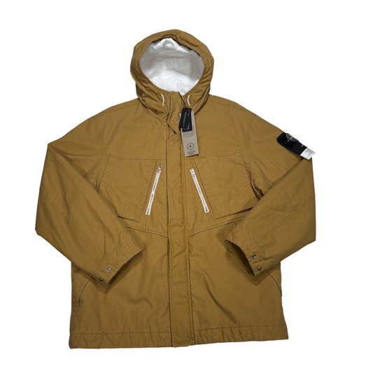 Stone Island Brown Panama Recycled Oxide Planting Closed Loop Project Jacket