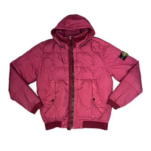 Load image into Gallery viewer, Stone Island Burgundy Garment Dyed Crinkle Reps NY Down Puffer Coat
