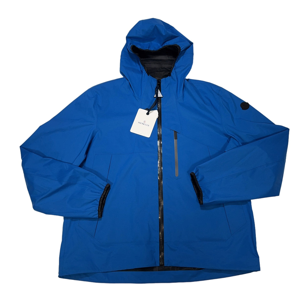 Moncler Hooded Zip-Pocket Shell Jacket – Blue