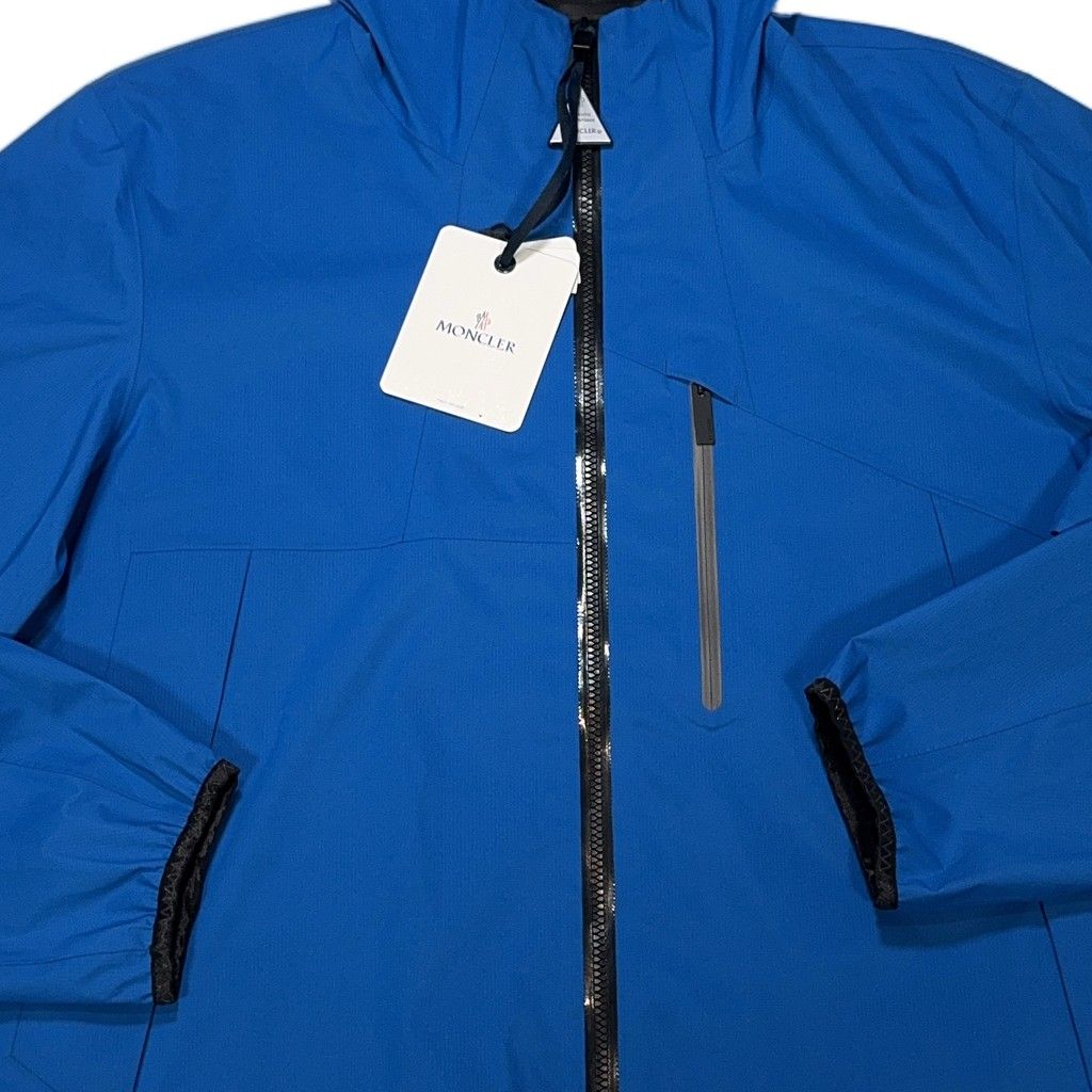 Moncler Hooded Zip-Pocket Shell Jacket – Blue