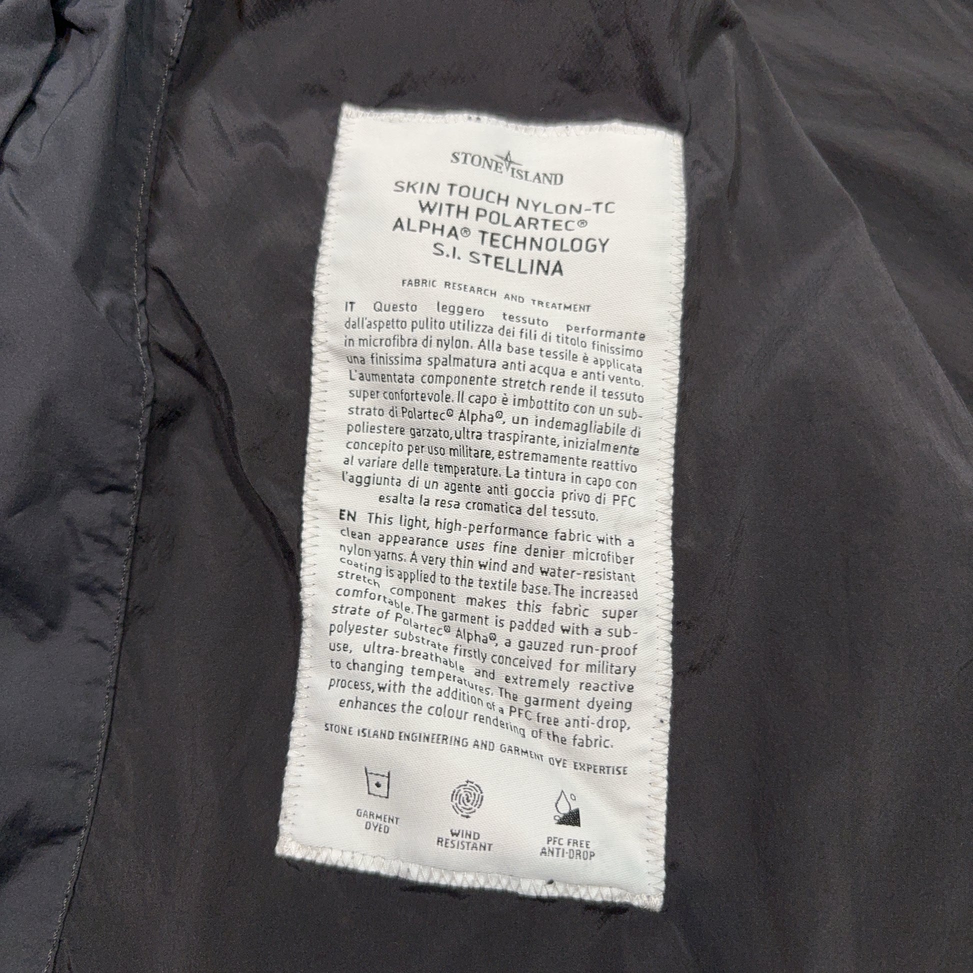 Stone Island Skin Touch Nylon - TC With Polartec Alpha Technology S.I Stellina Navy Hooded Jacket