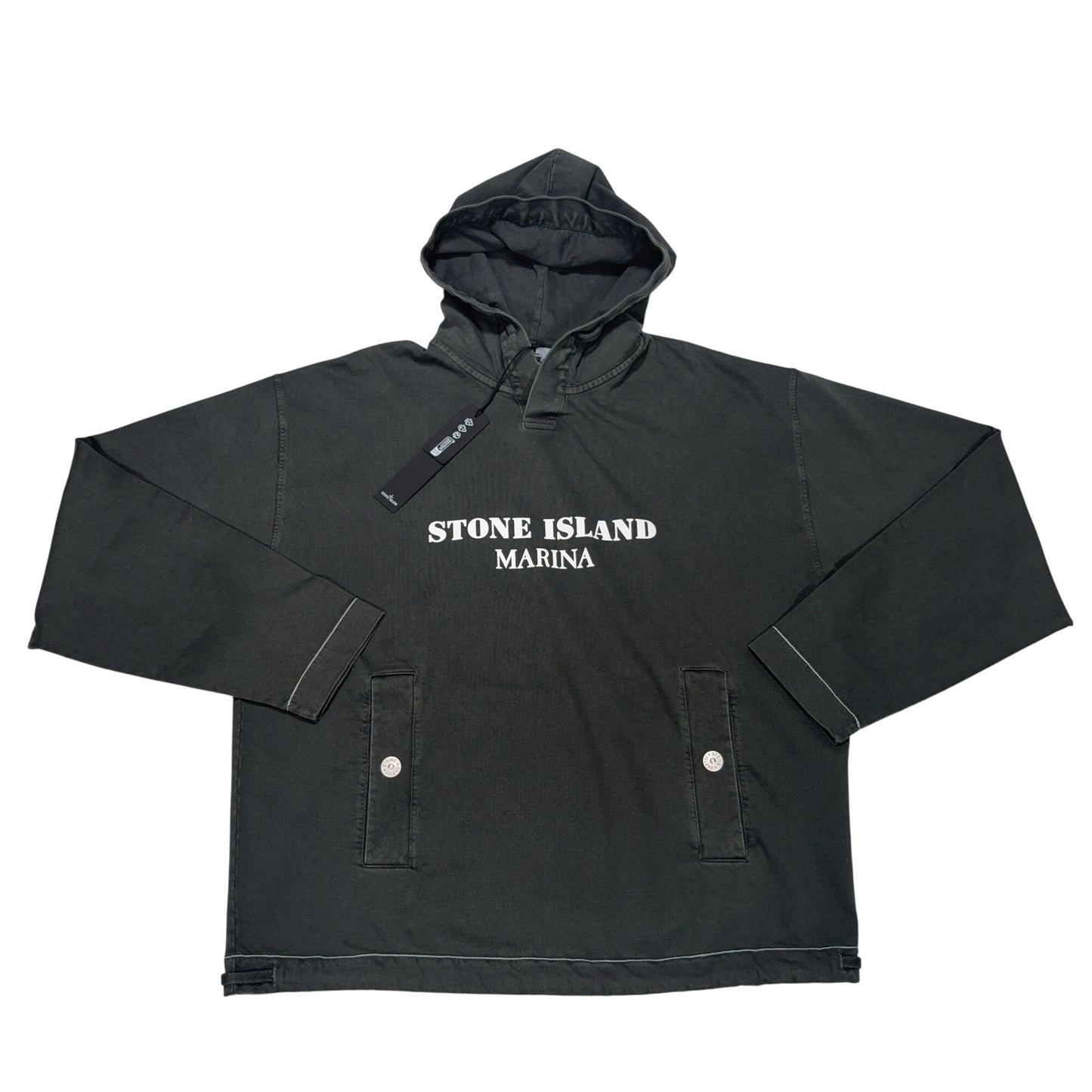 Stone Island Marina Black Hooded Jacket
