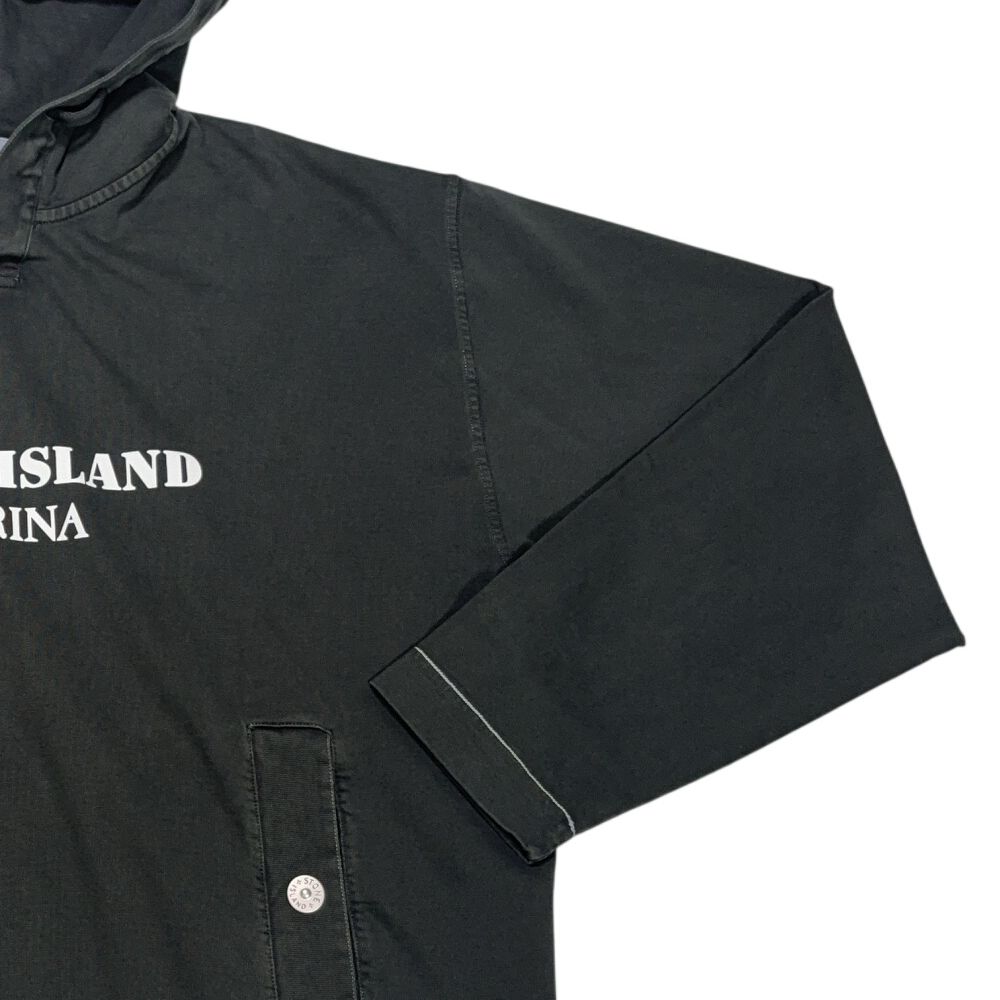 Stone Island Marina Black Hooded Jacket