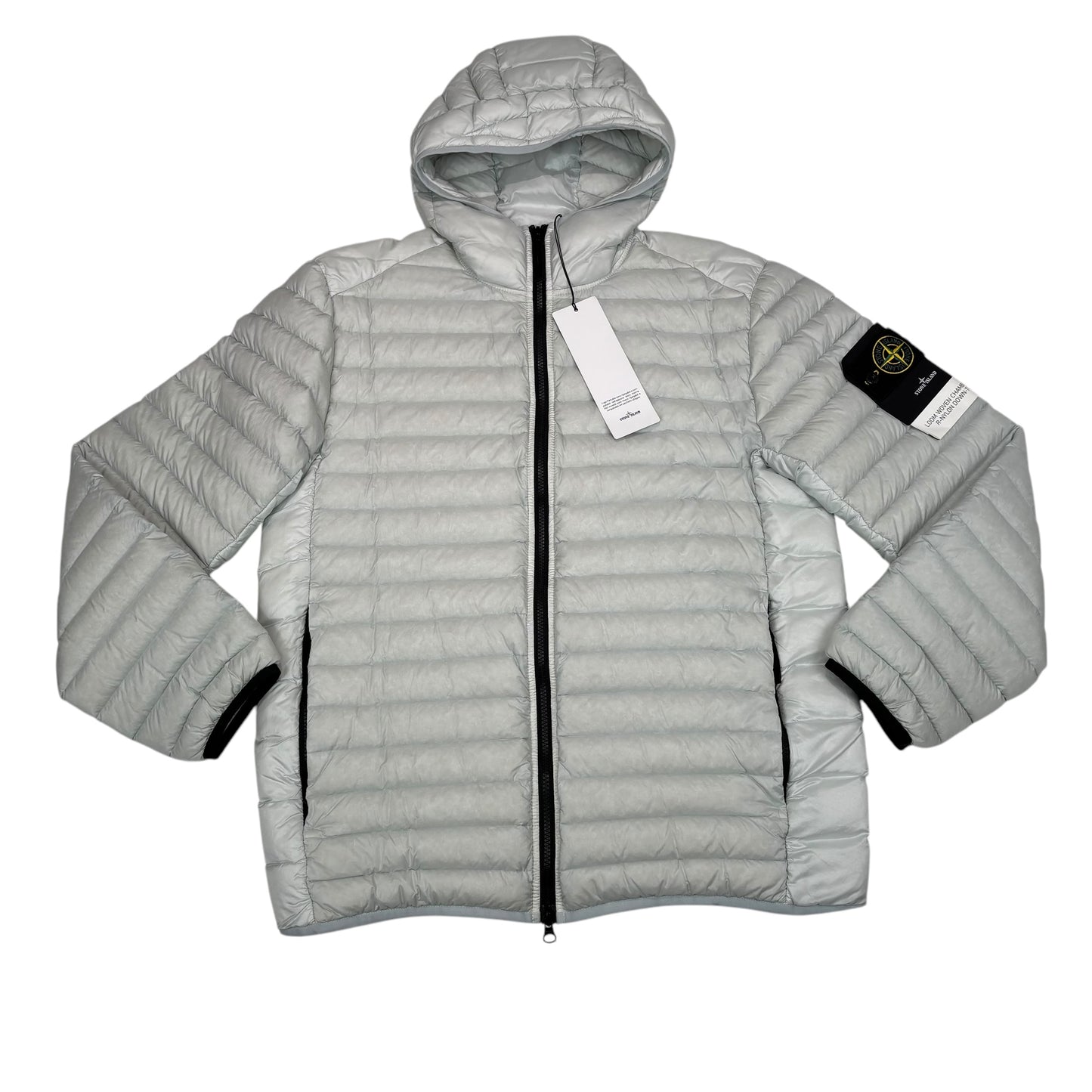 Stone Island Ice Blue Loom Woven Chambers R-Nylon Down-TC Compass Patch Jacket