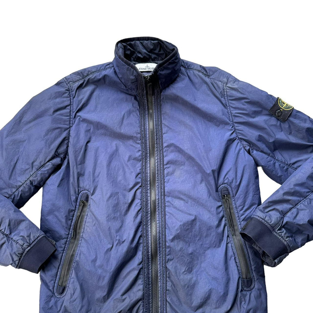 Stone Island Navy Garment Dyed Crinkle Reps NY Jacket