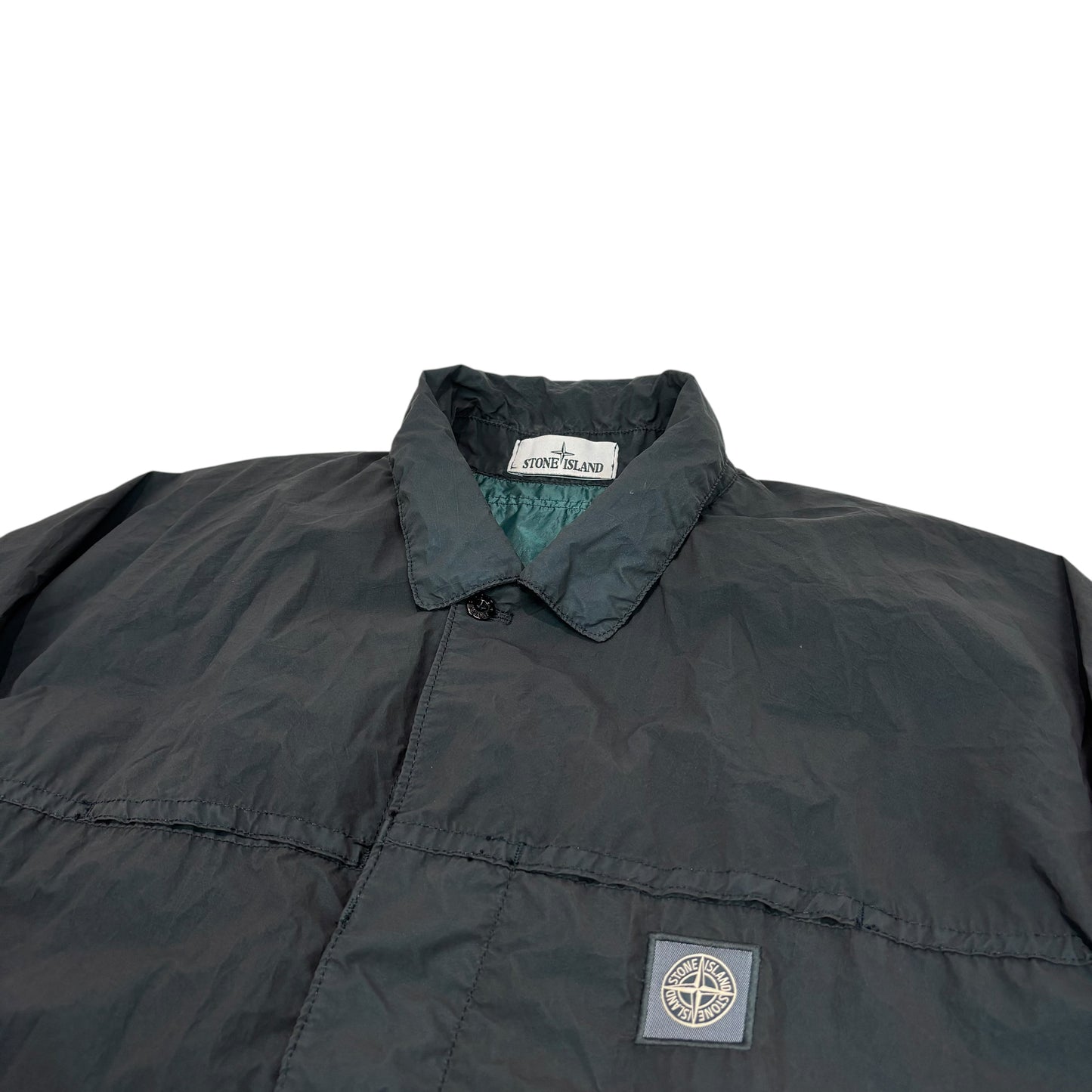 Stone Island Black Patch Logo LongLine Lamy Velour Jacket