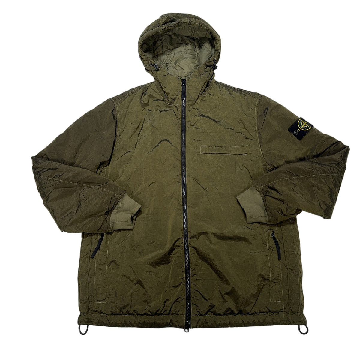 Stone Island Nylon Metal In Econy Regenerated Nylon With Primaloft Green Jacket