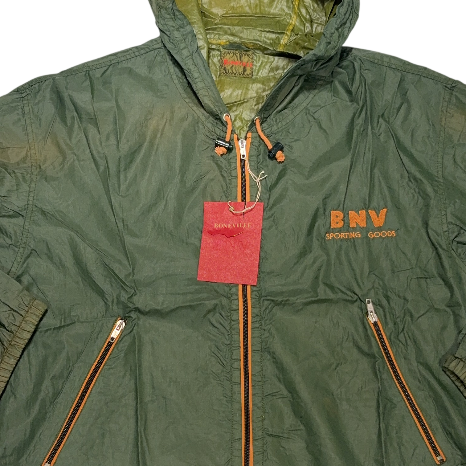 Boneville 1992 WindBreaker Green Jacket