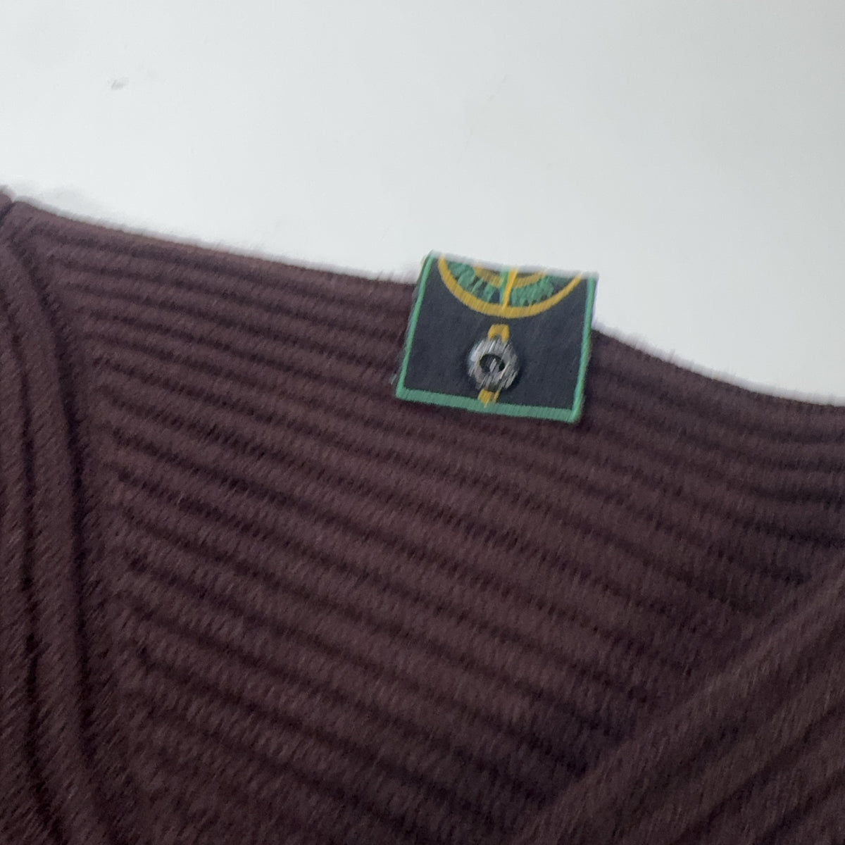 Stone Island Ribbed Green Edge Crew Neck Jumper – Brown