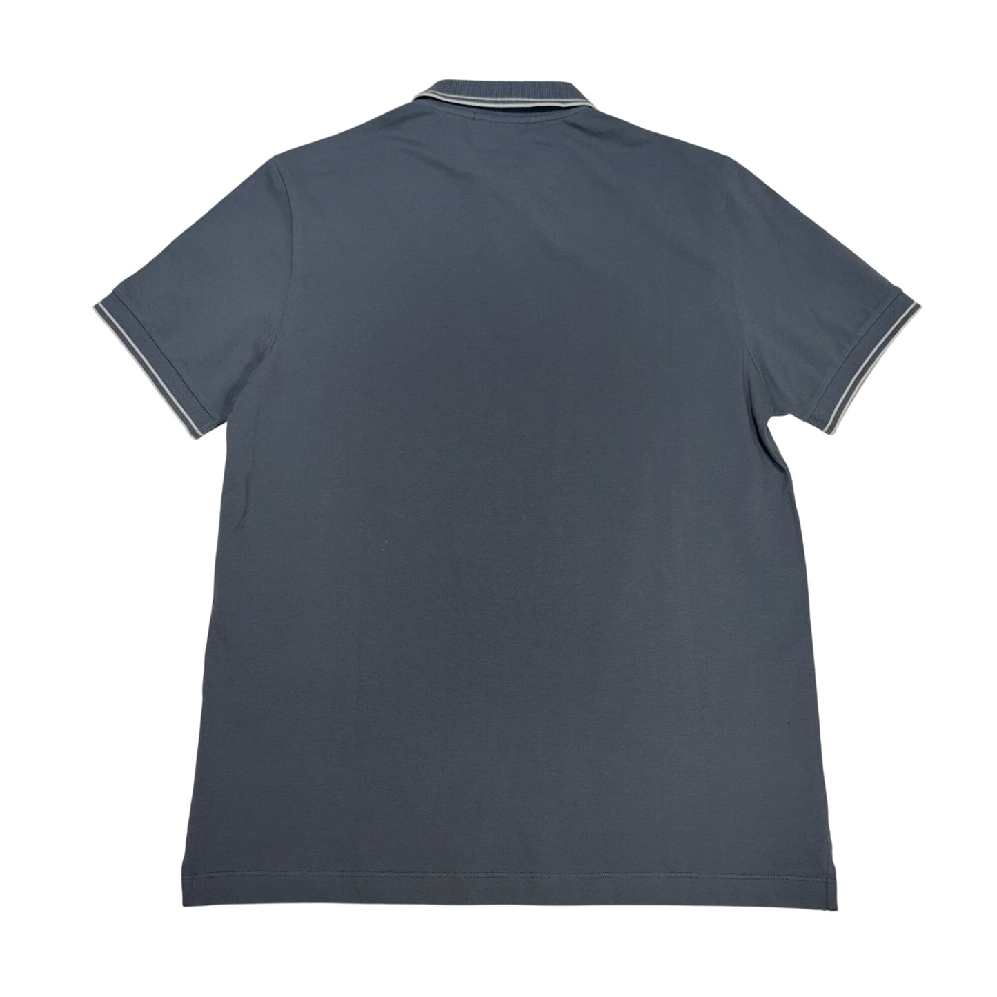 Stone Island Logo Patch Blue Polo Shirt