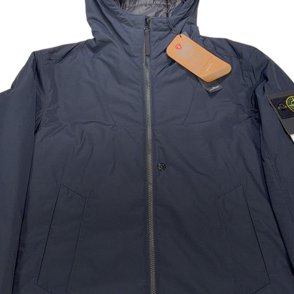 Stone Island Micro Twill Hooded Jacket – Navy