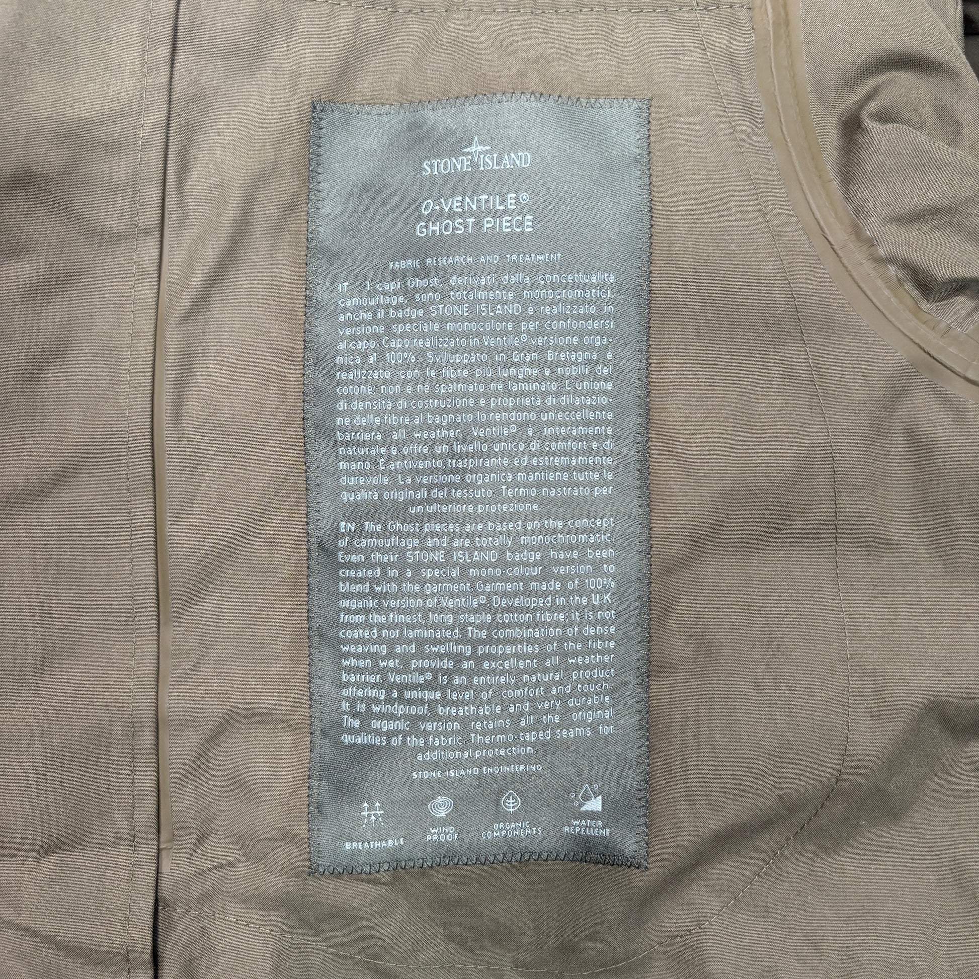Stone Island Green 0-Ventile Ghost Piece Jacket