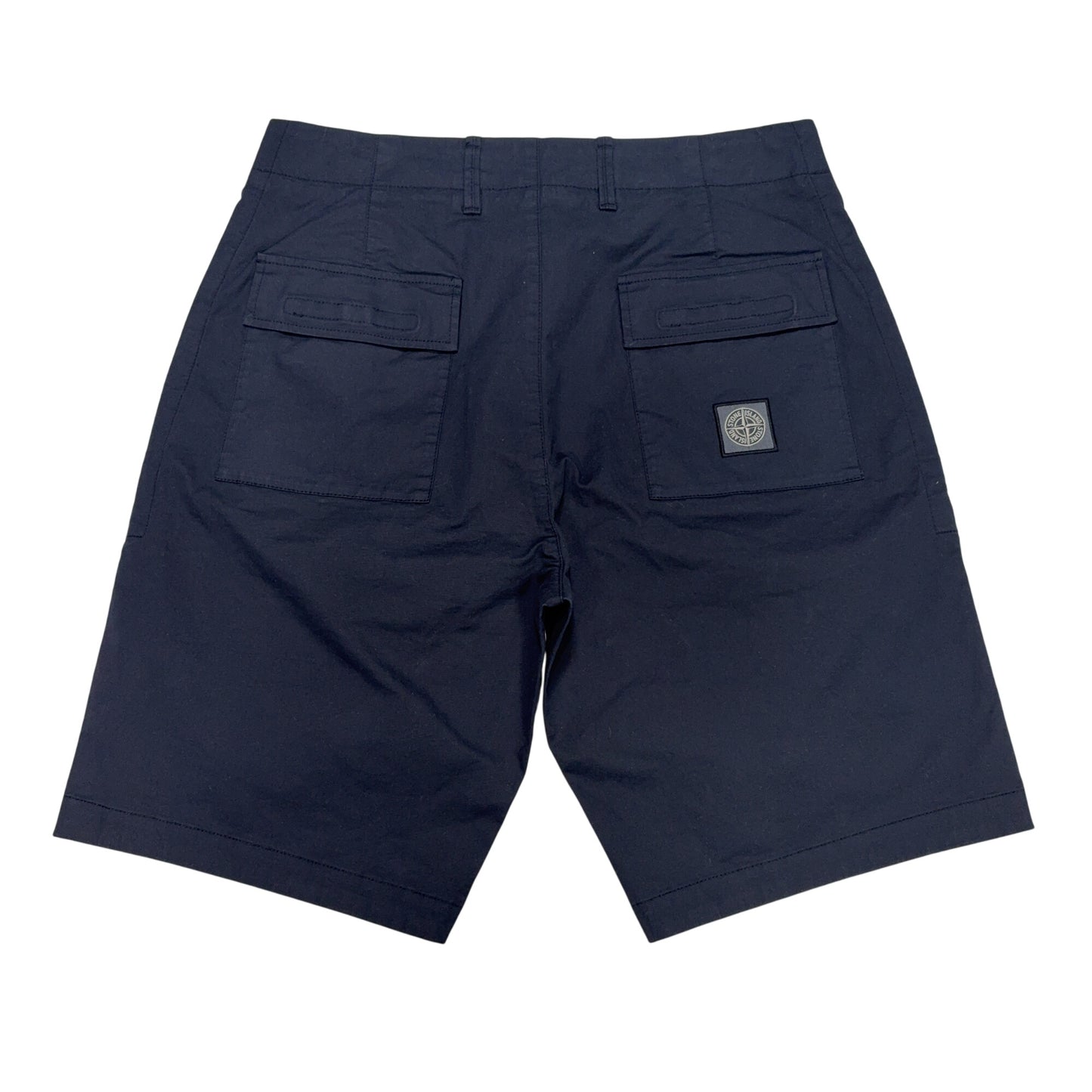 Stone Island Patch Logo Cargo Navy Shorts