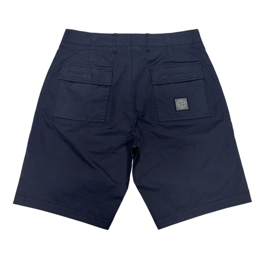 Stone Island Patch Logo Cargo Navy Shorts
