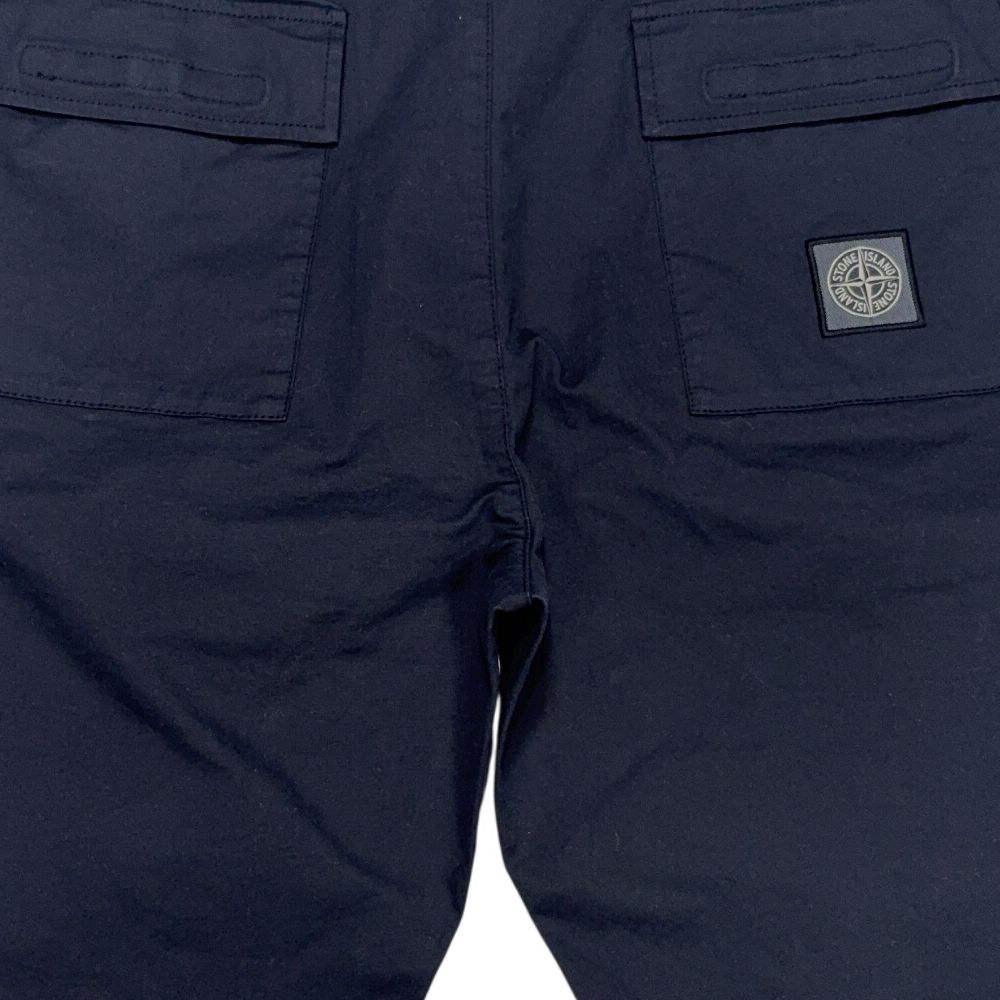 Stone Island Patch Logo Cargo Navy Shorts