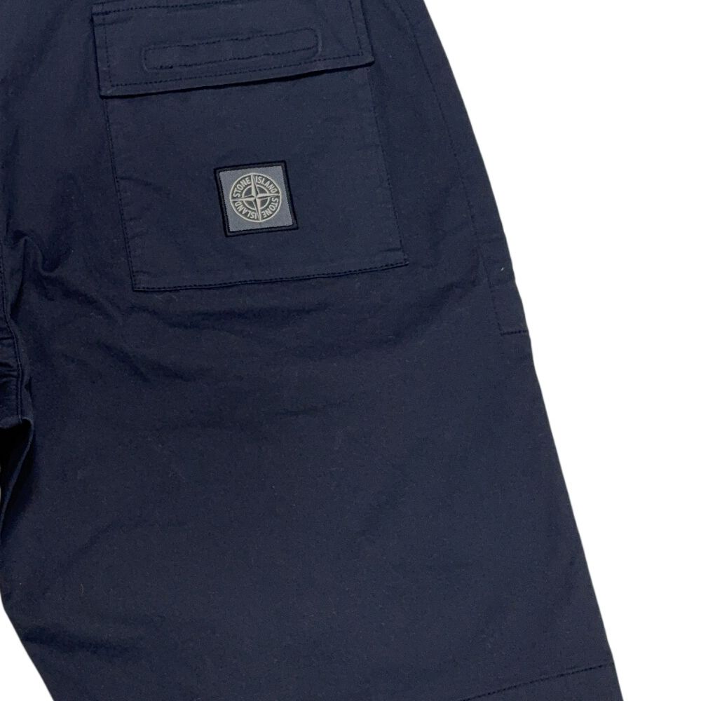 Stone Island Patch Logo Cargo Navy Shorts