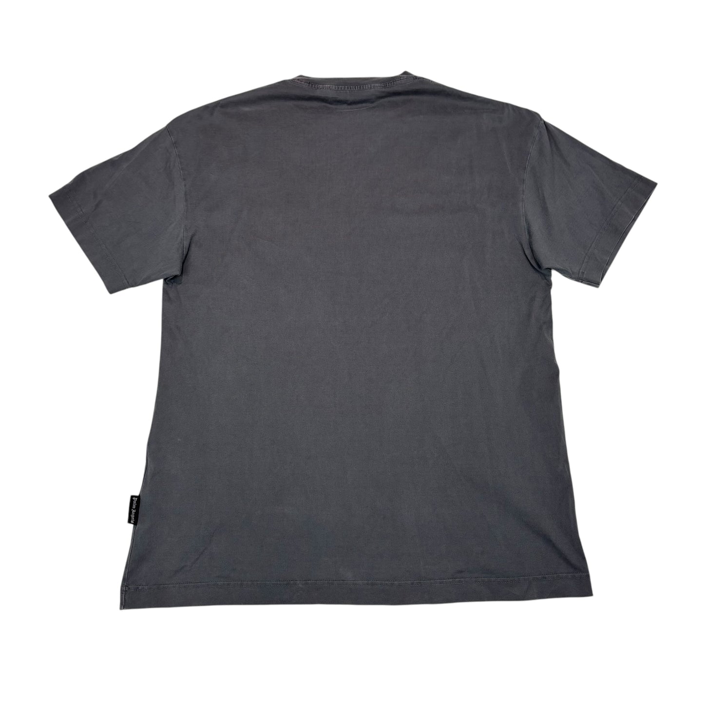 Palm Angels Grey Palm Tree Ligo Print Tshirt