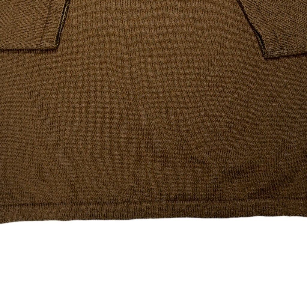 CP Company Quarter-Zip Ribbed Jumper – Brown