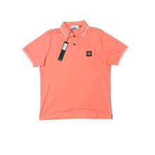 Load image into Gallery viewer, Stone Island Pastel Orange Patch Logo Polo Shirt
