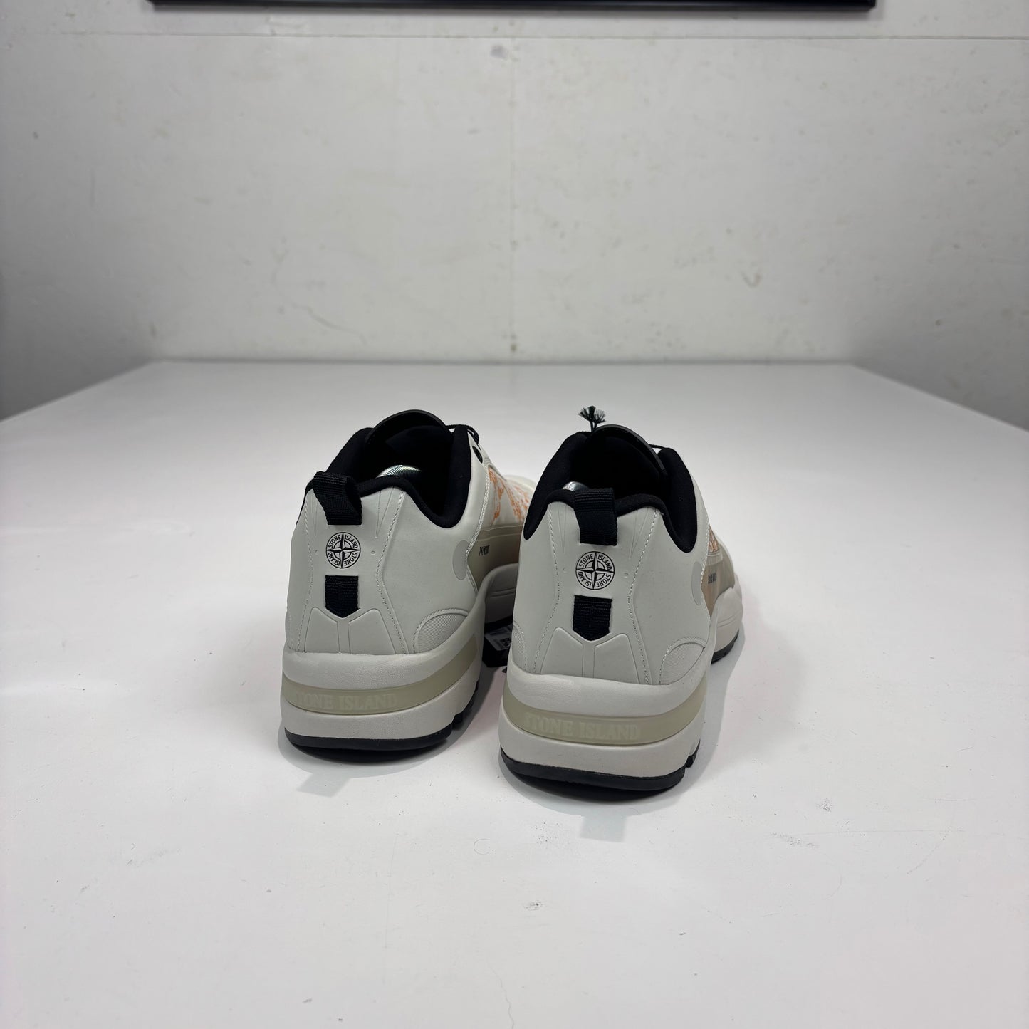 Stone Island White with Orange Details Men’s Trainers