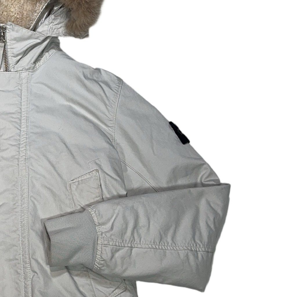 Stone Island Fur-Trim With Fur Lining Hooded Parka – Grey