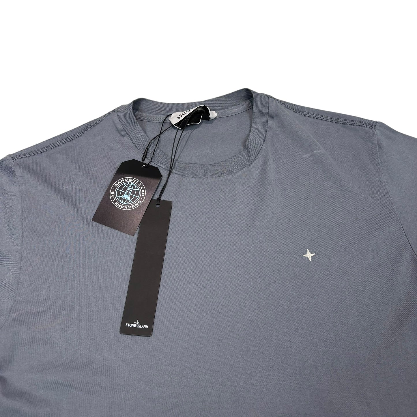 Stone Island Powder Blue Marina Compass Logo Tshirt