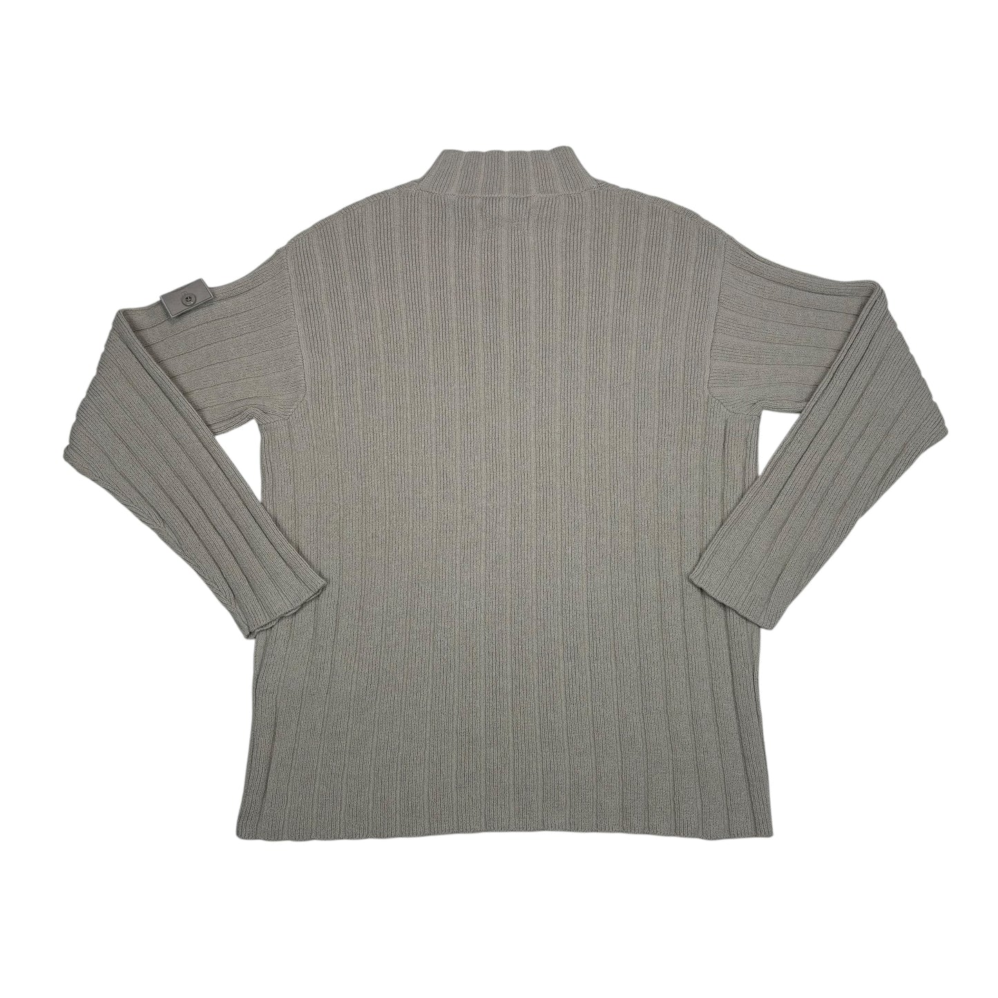 Stone Island Beige Ghost Piece Knitted Quarter Zip Jumper