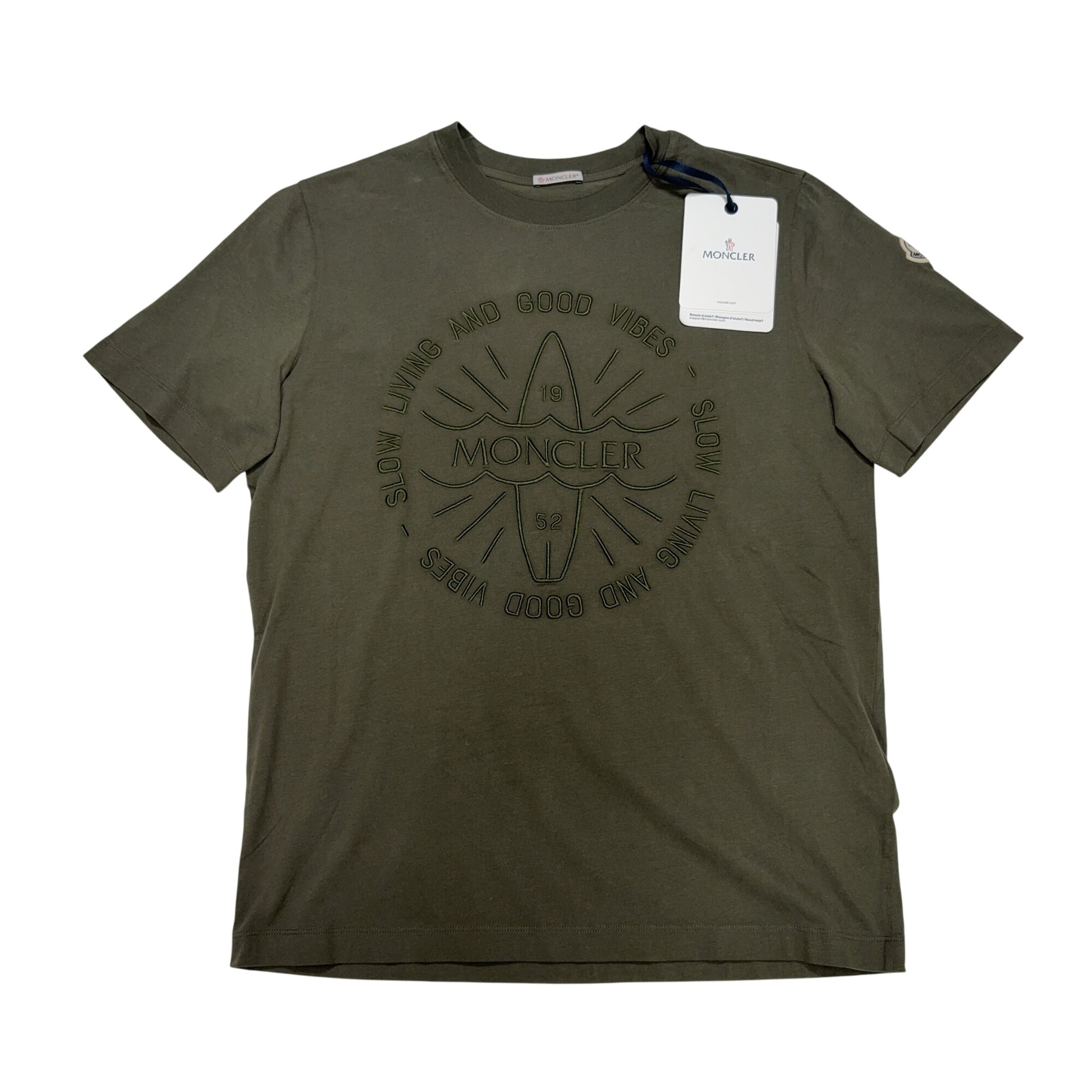 Moncler Front Graphic Green T-shirt