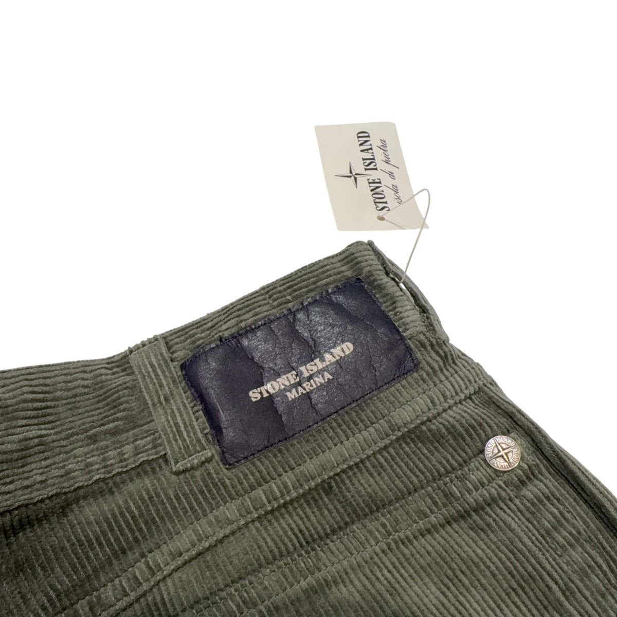 Stone Island 1992 Marina Corduroy Green Trousers